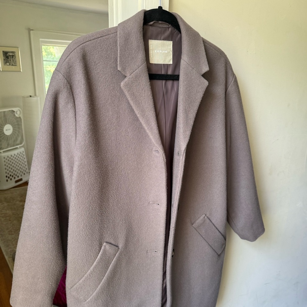 MUST GO - MOVING! Everlane the Italian Rewool Cocoon Coat - Picture 4 of 9
